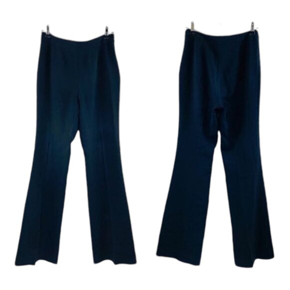 Diane Von Furstenberg Womens Black Flare Pants Size 4 Polyester & Triacetate EUC - Picture 2 of 10